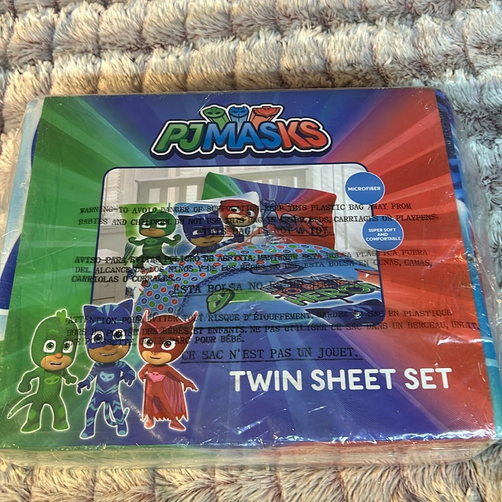 Pj mask twin sheet set Microfiber